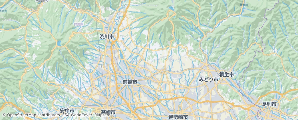 Maebashi — Kaart
