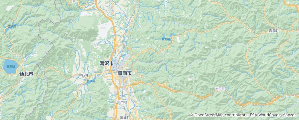 Mapa Morioka