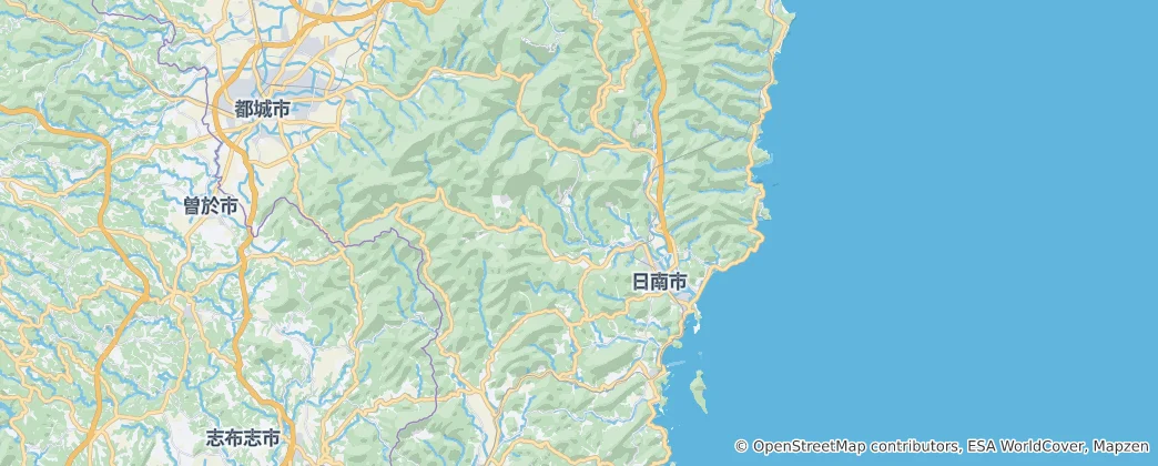 Mappa di Nichinan