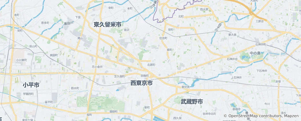 Map of Nishitokyo