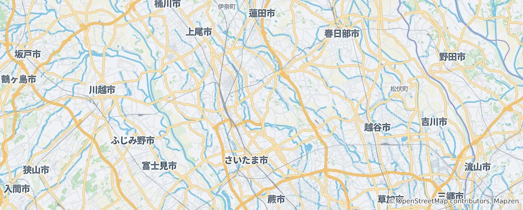 Mapa Saitama