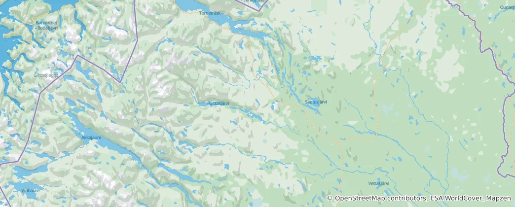 Map of Jukkasjärvi