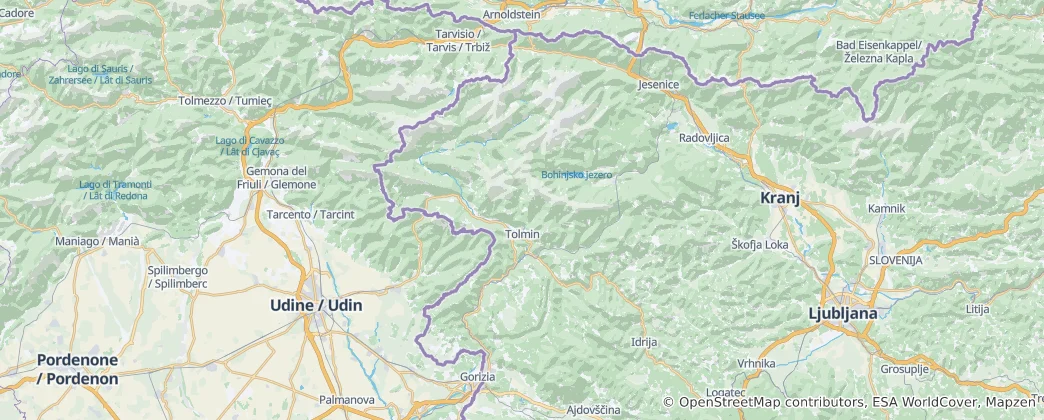 Carte de Alpes Juliennes