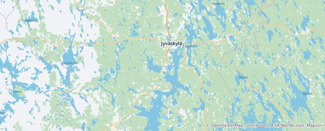 Map of Jyväskylä