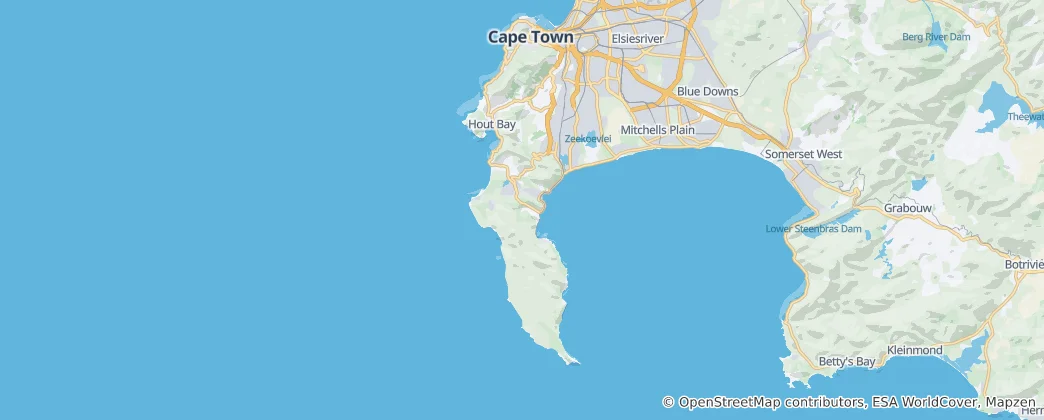 Mapa Table Mountain National Park Marine Protected Area