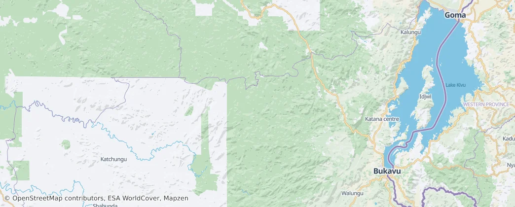 Map of Kahuzi-Biéga National Park