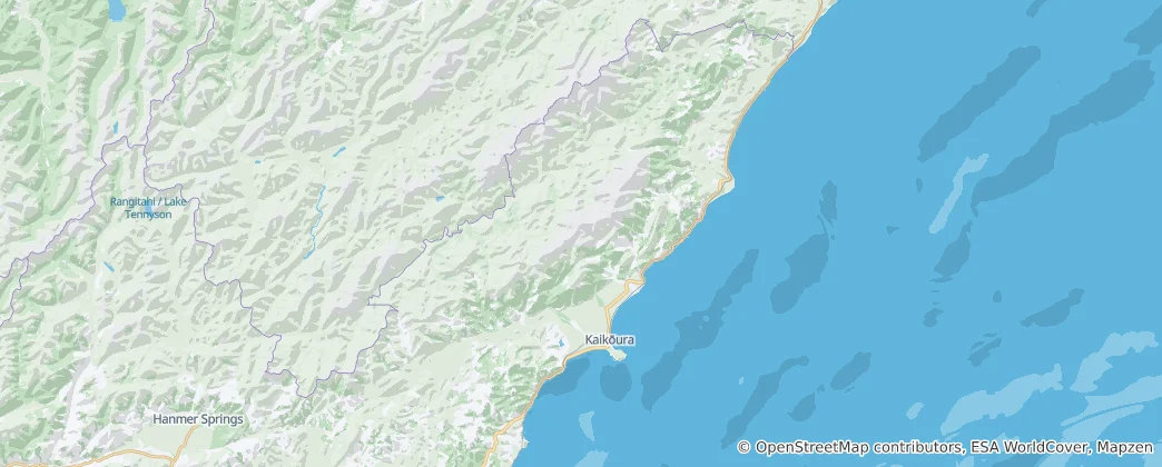 Map of Kaikoura
