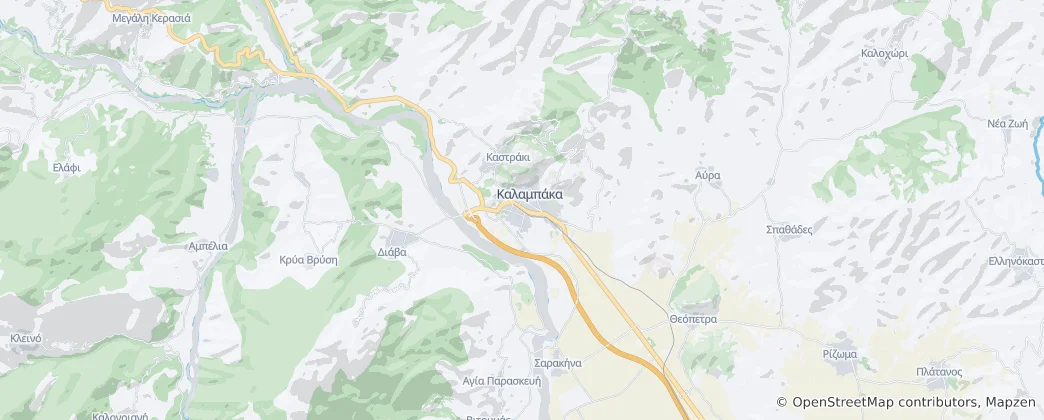 Map of Kalabaka