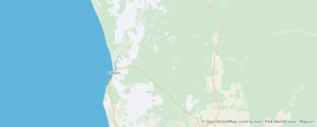 Mapa Národní park Kalbarri