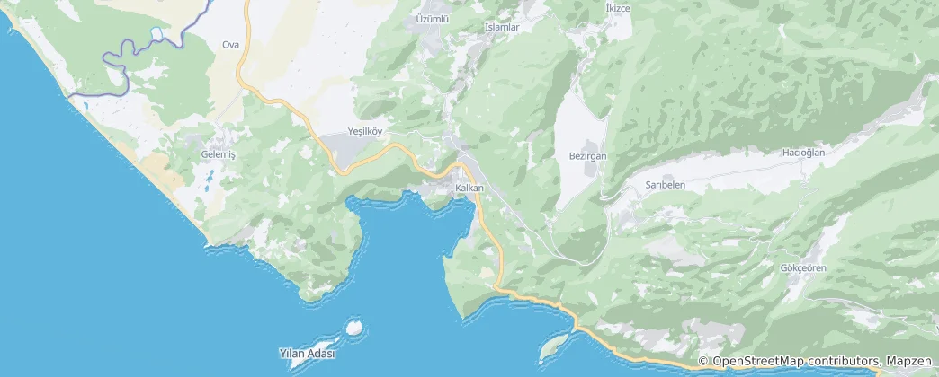 Mapa Kalkan