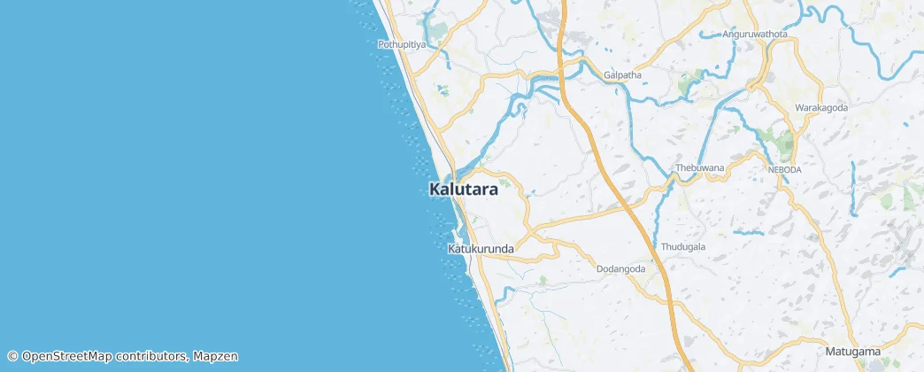 Калутара — Карта