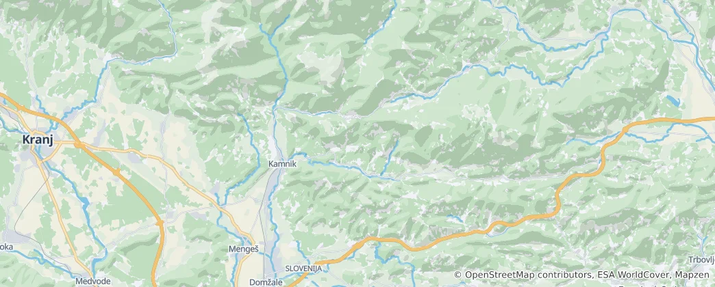 Map of Municipality of Kamnik