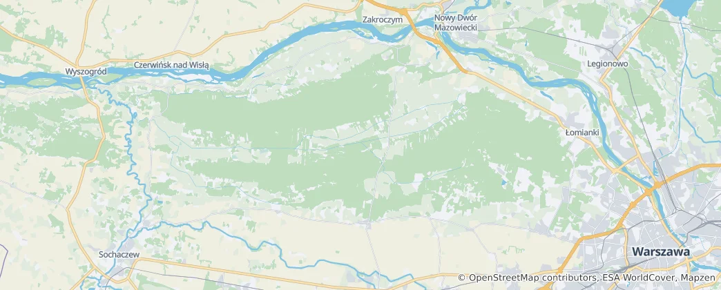 Map of Kampinos National Park