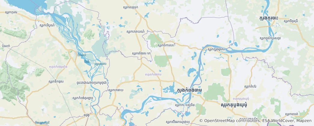 Mappa di provincia di Kampong Cham
