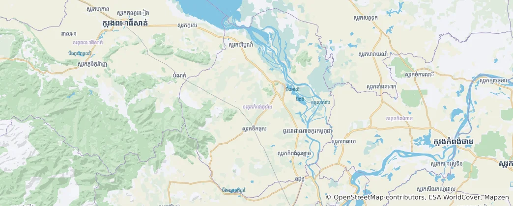 Mapa Kampong Chhnang Province