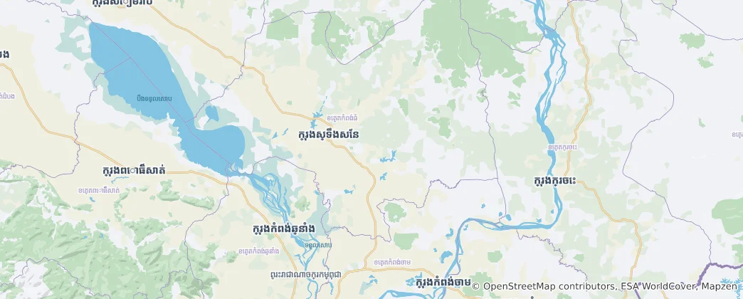 Map of Kampong Thom Province