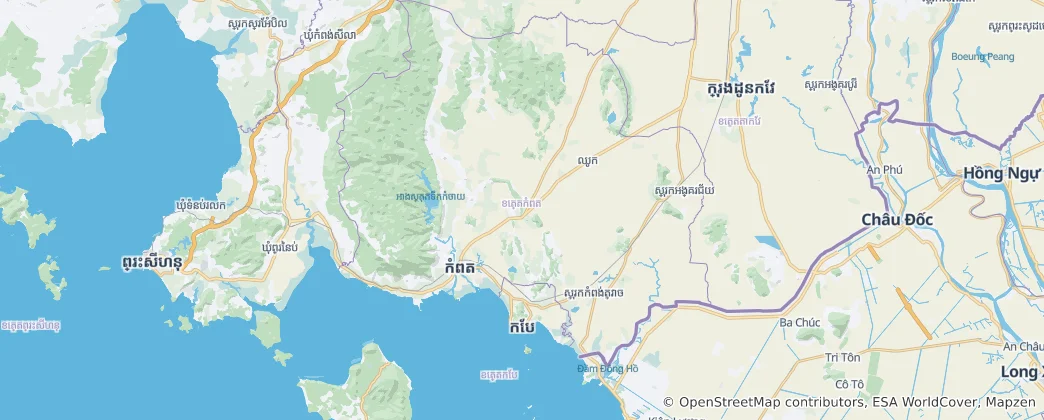 Mappa di provincia di Kampot