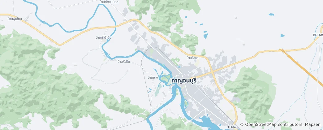 Map of Kanchanaburi