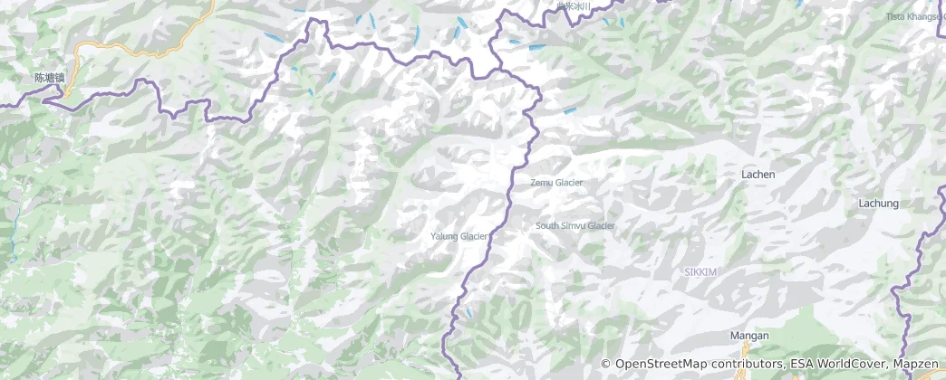 Mappa di Kanchanjunga Conservation Area