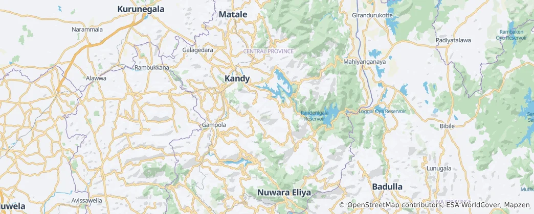 Térkép: Kandy járás