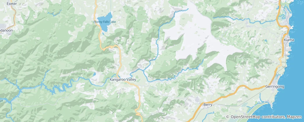 Karte von Kangaroo Valley