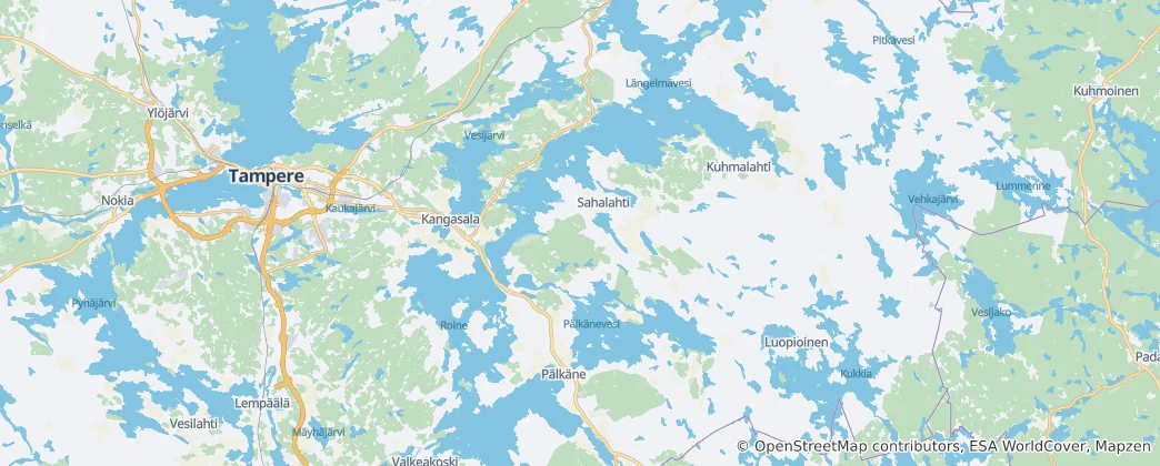 Map of Kangasala