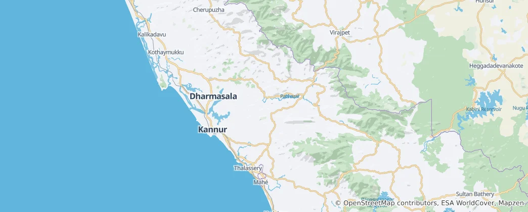 Map of Kannur district