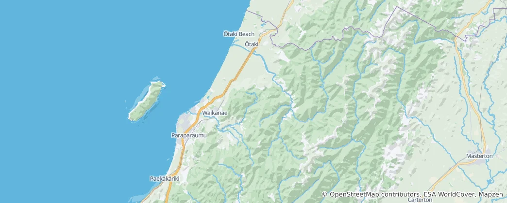 Map of Kapiti Coast District