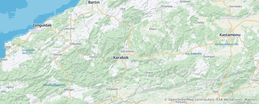 Mapa De Provincia de Karabük