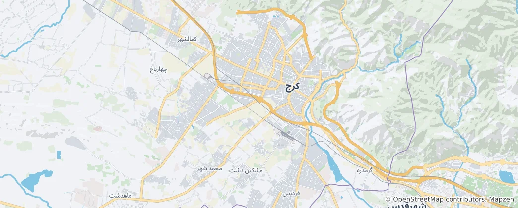 Mapa Karaj