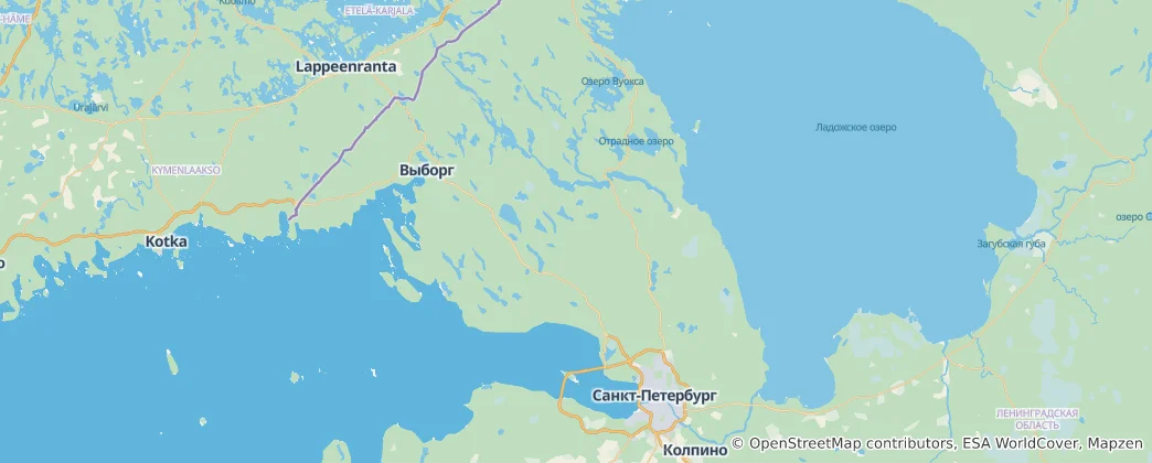Mapa Karelská šíje