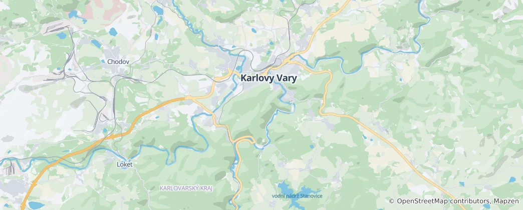 Mapa Karlovy Vary