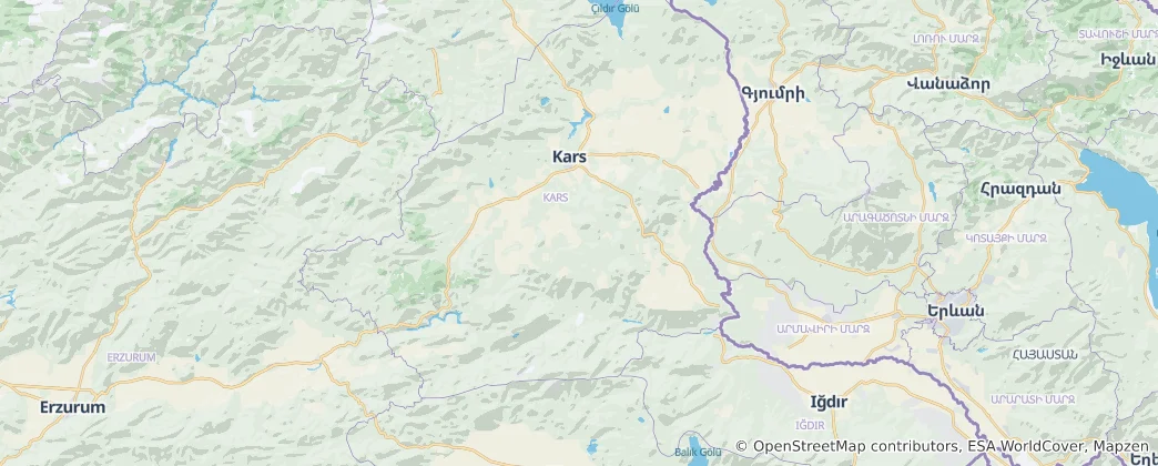 Mapa Prowincja Kars