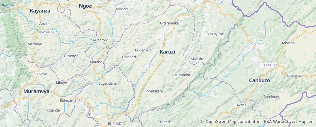 Map of Karuzi Province