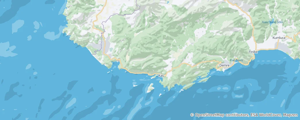 Mapa Kaşský okres