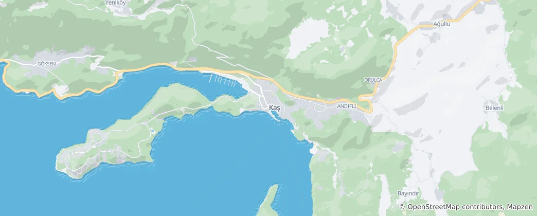 Térkép: Kaş