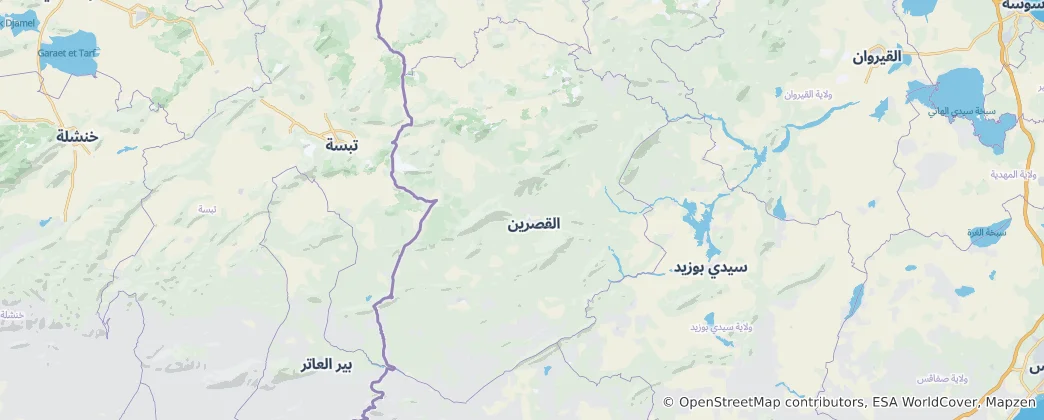 Mapa Kasserine Governorate