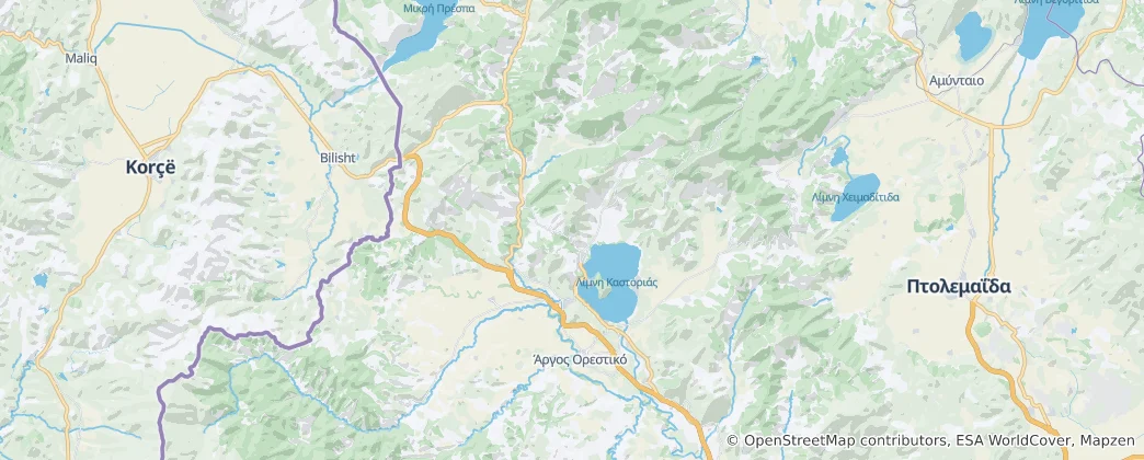 Map of Kastoria