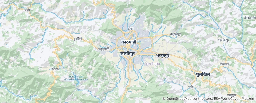 Katmandu Vadisi Haritası