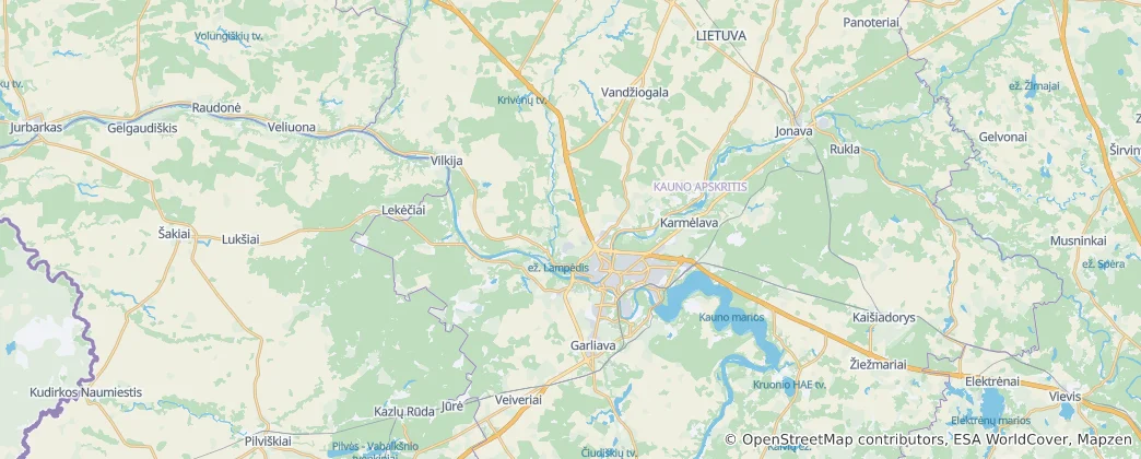 Mapa Rejon kowieński