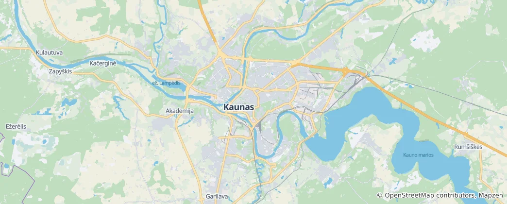 Map of Kaunas