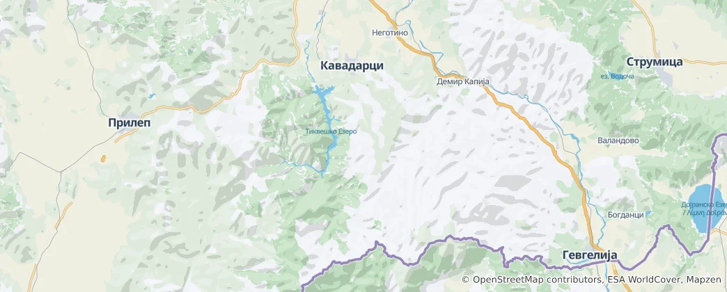Carte de Kavadarci