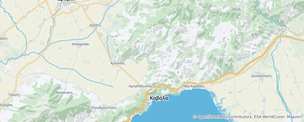 Kaart van Kavala
