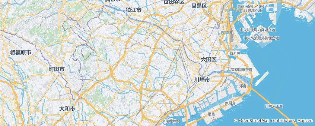 Mapa Kawasaki
