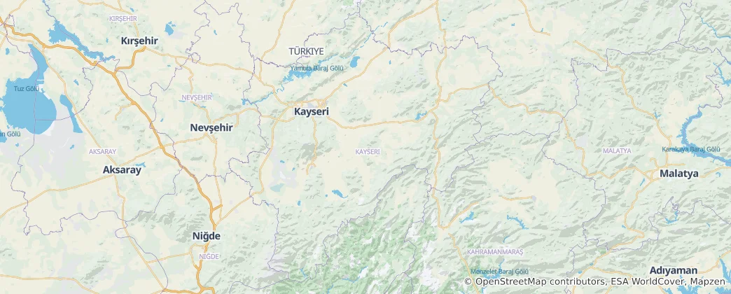 Mapa De Provincia de Kayseri