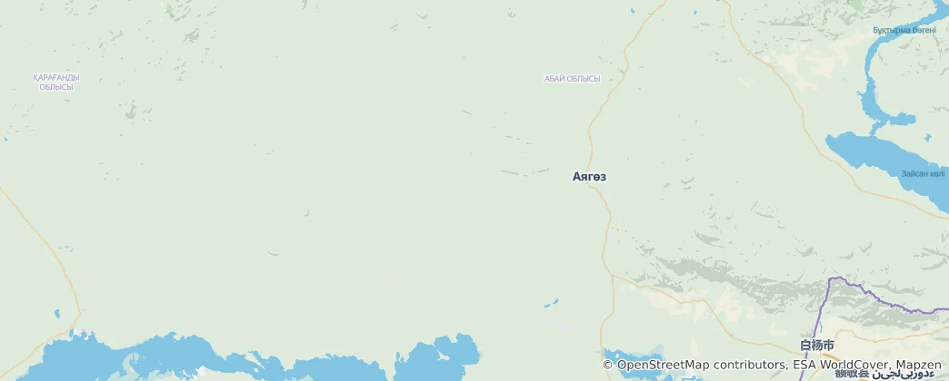 Mapa Ayagoz District