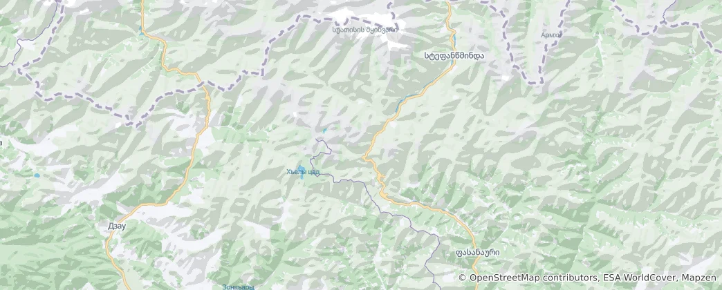Map of Kazbegi Municipality