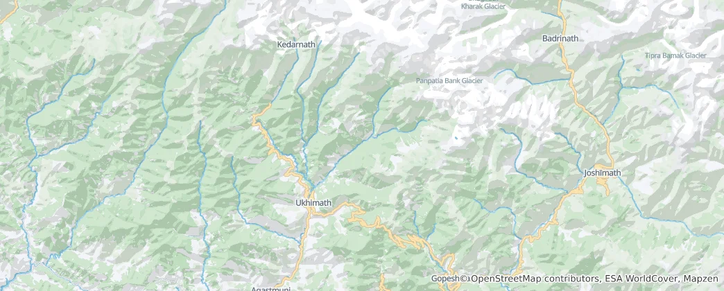 Mappa di Kedarnath Wildlife Sanctuary