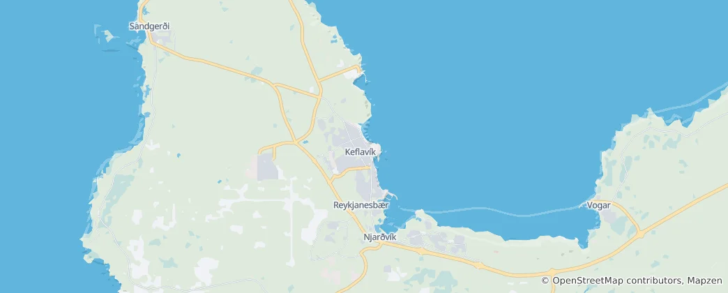 Map of Keflavík