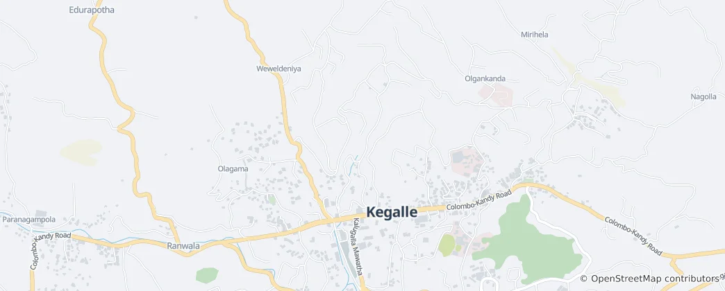 Mapa Kegalle Town